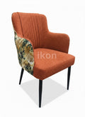 Chaise de Restaurant Ikon Flower – Tissu Bouclé & Bois Anthracite