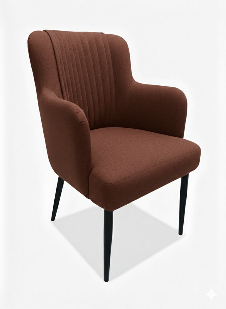 Chaise de Restaurant Ikon Excellence – Tissu Bouclé & Bois Anthracite