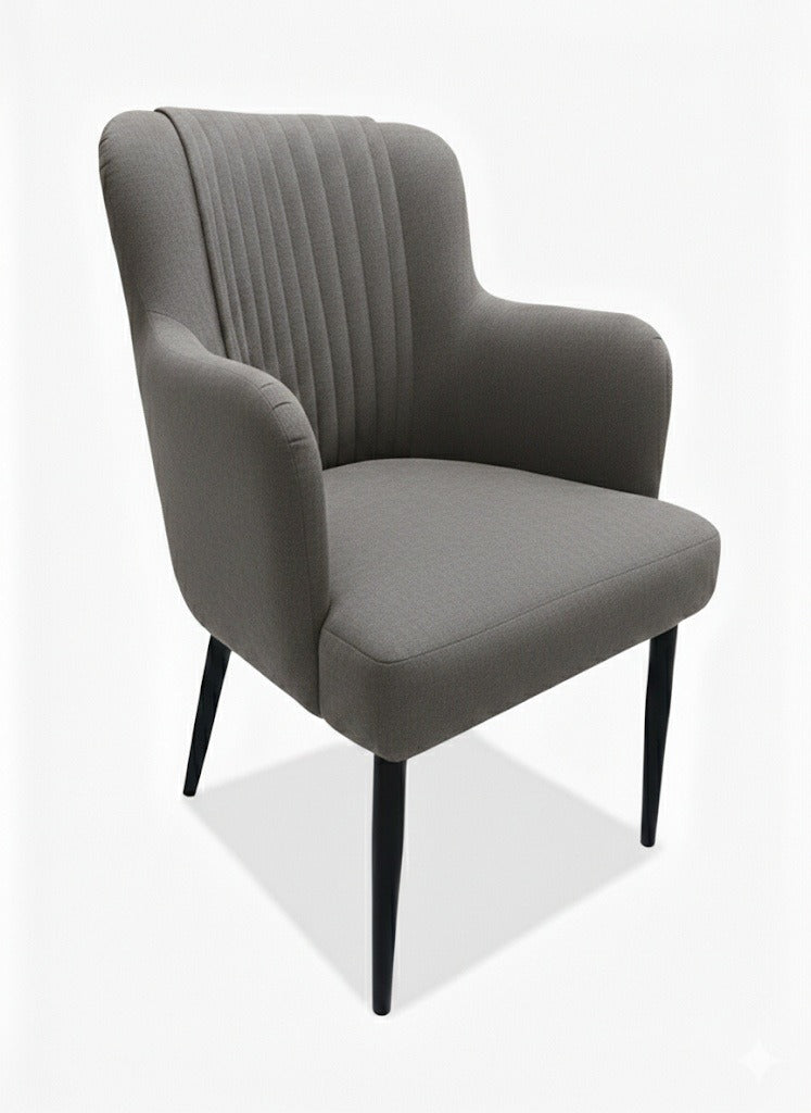 Chaise de Restaurant Ikon Excellence – Tissu Bouclé & Bois Anthracite