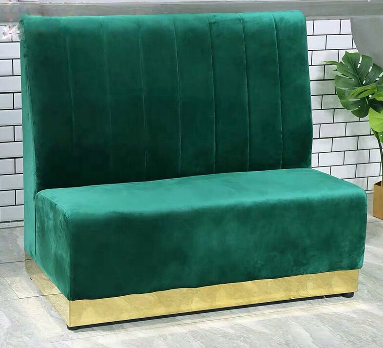 Banquette Compacte en Velours Émeraude