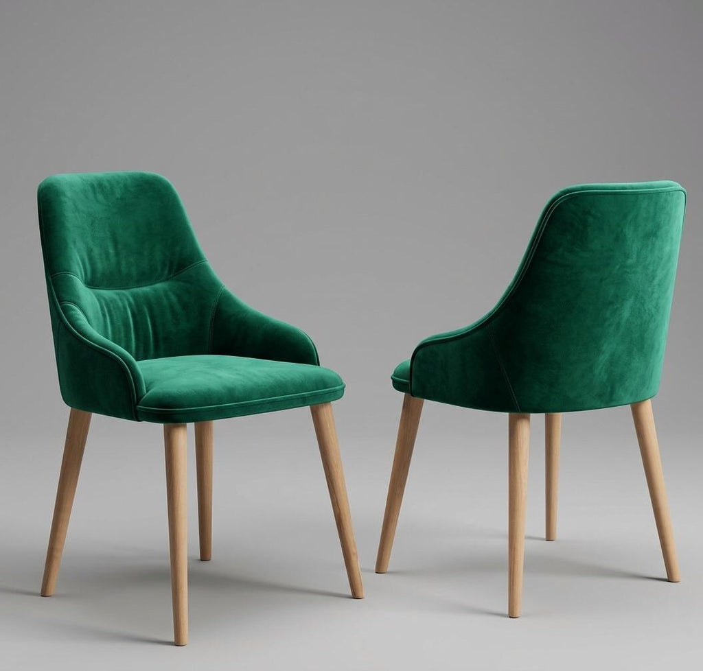 Chaise de Repas Moderne en Velours