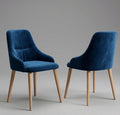 Chaise de Repas Moderne en Velours
