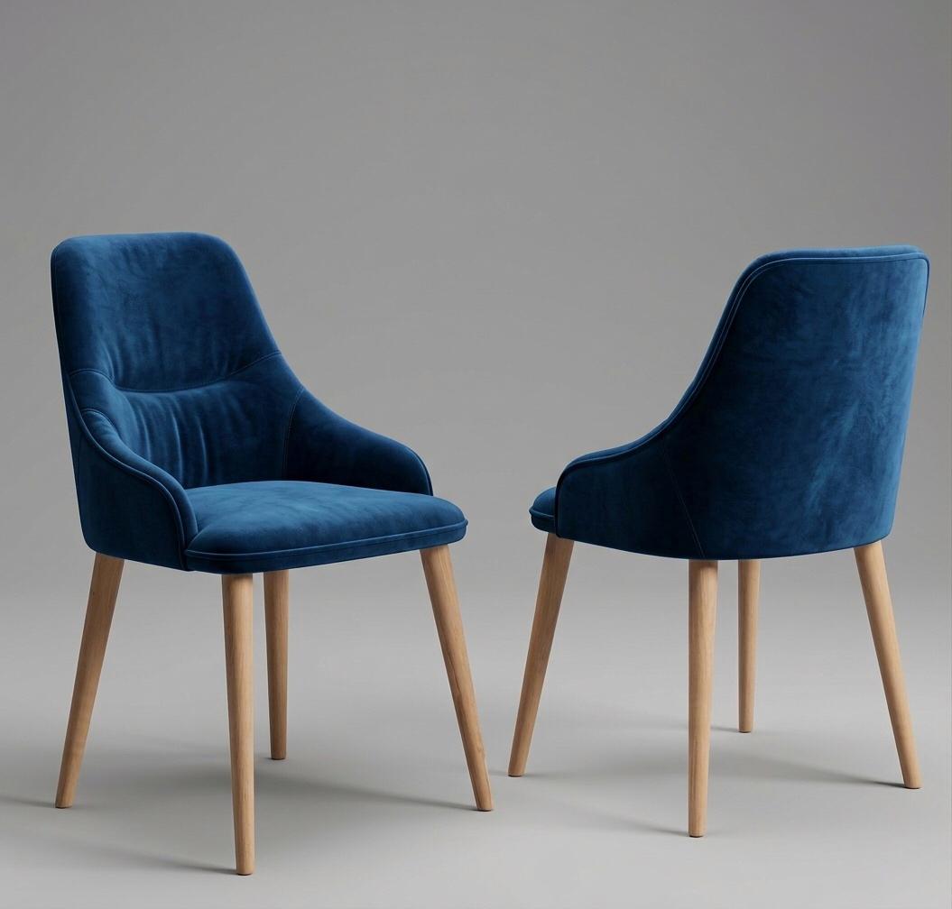 Chaise de Repas Moderne en Velours